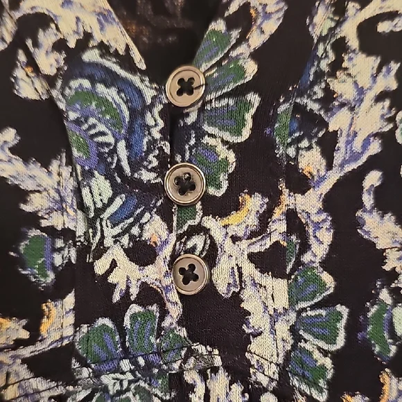 Free People Navy Floral Dress - Picture 2 of 5